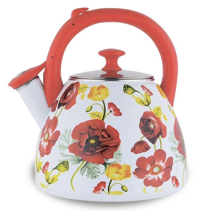 METALLONI Эмалированный чайник 3,0 л. Маки ЕМ 30001 /36