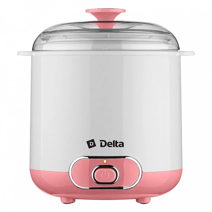 DELTA Йогуртница DL 8401 белая с розовым