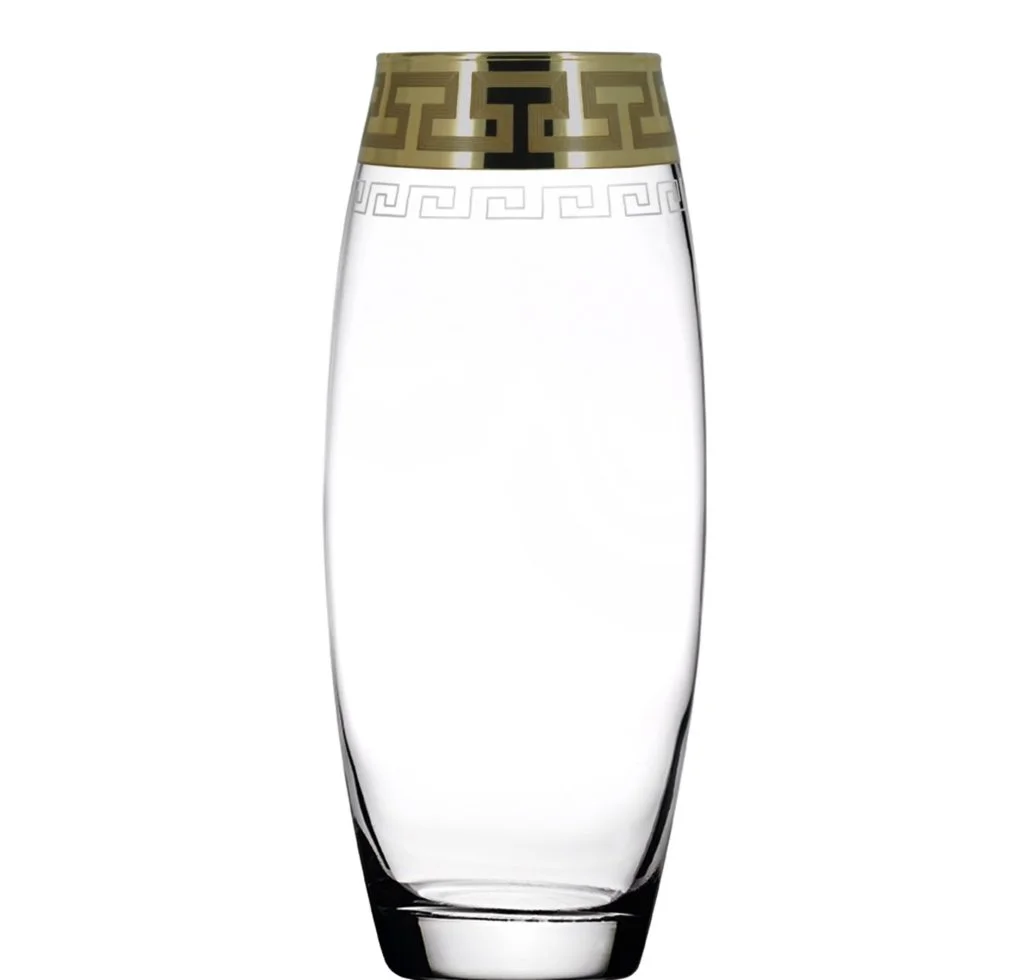 ГУСЬ ХРУСТАЛЬНЫЙ Ваза Греческий узор 260мм. (GE03- 3966 /S )