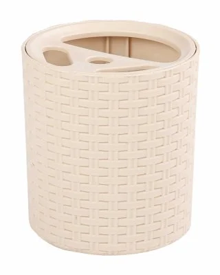 АЛЬТЕРНАТИВА Подставка для зубных щёток Плетёнка М 2535 слоновая кость