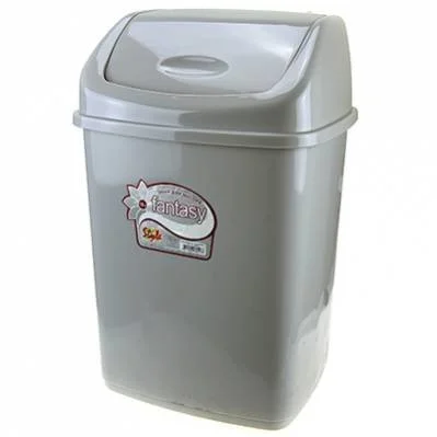 DD STYLE Ведро для мусора 10,0 л. Фантазия 09402 светло-серый