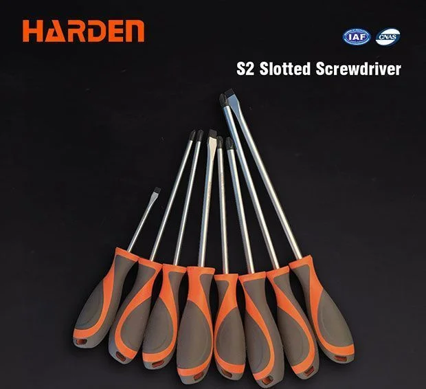 HARDEN Профессиональная шлицевая отвертка из стали S2 8х150мм 550408