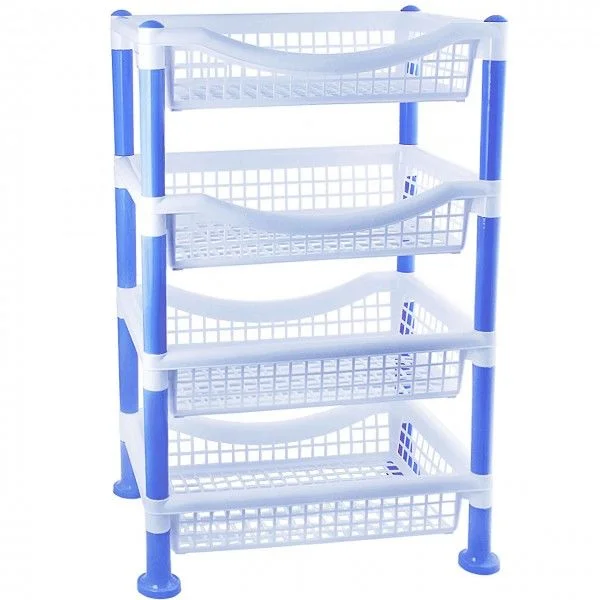 РОССПЛАСТ Полка для овощей Хозяюшка РП 611 белый/голубой