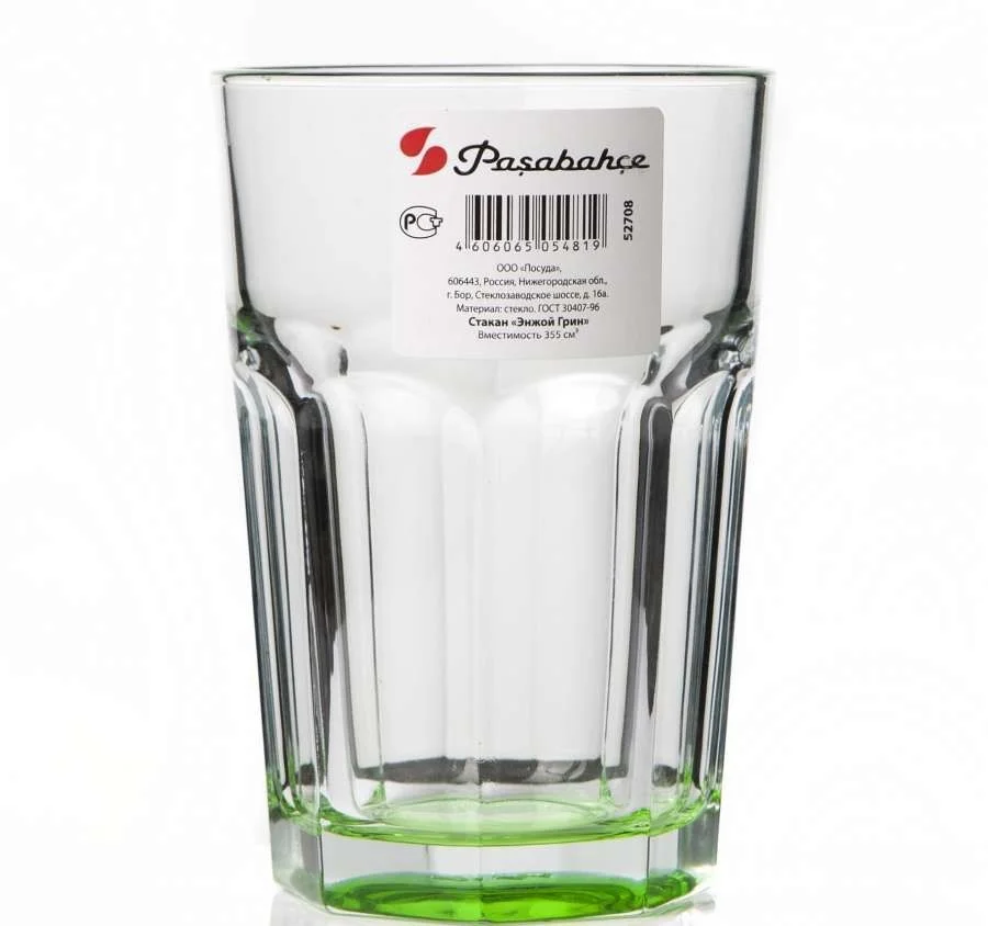 PASABAHCE Cтакан 355 мл. ENJOY GREEN 52708 SLBD8