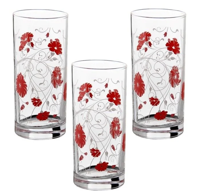 PASABAHCE Набор для напитков 3пр. RED SERENADE 42402 B/D5