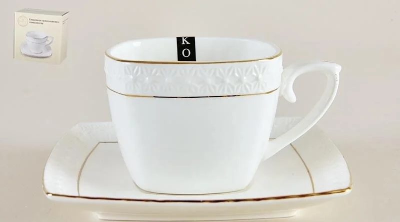 КОРАЛЛ Набор чайный 2 пр. Снежная королева квадрат п/у CS507009-A