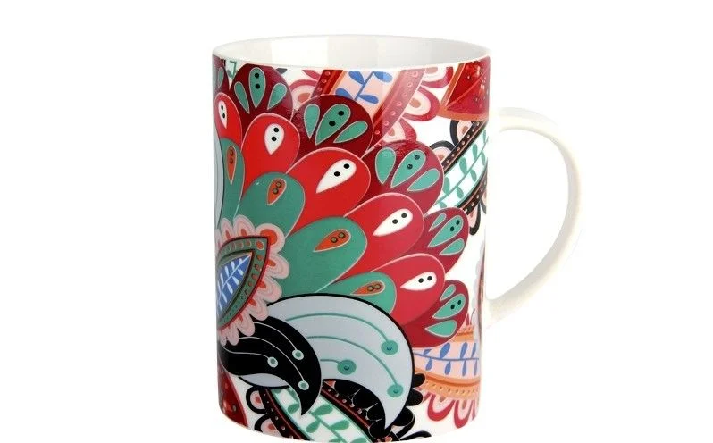 КОРАЛЛ Кружка 350 мл. Пестрый узор GJ181-B