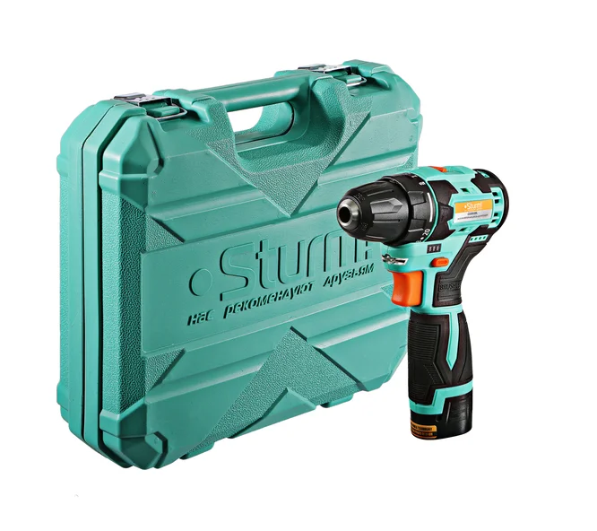 Sturm Дрель аккумуляторная бесщеточная 12 В, 32 Нм, 2 акк., пист. рук., 2,0 Ач, кейс CD3512BL