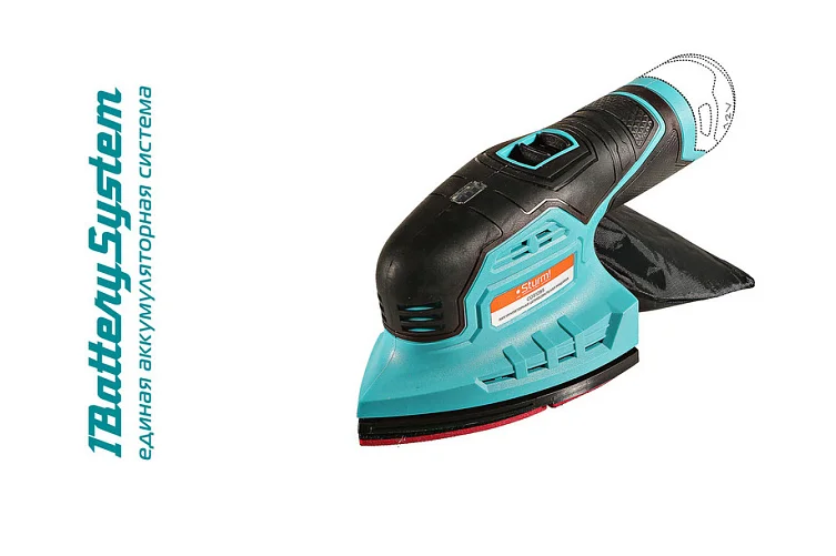 Sturm Шлифмашина аккум 12В, 1BatterySystem12V, дельт подошв,без АКБ и ЗУ, короб COS1285