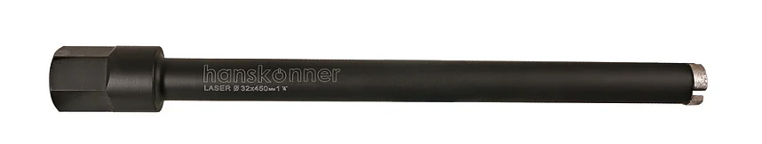 Hanskonner Коронка алмазная LASER по железобетону 32 мм, 1 1/4" , L=450мм, H1055-11-32