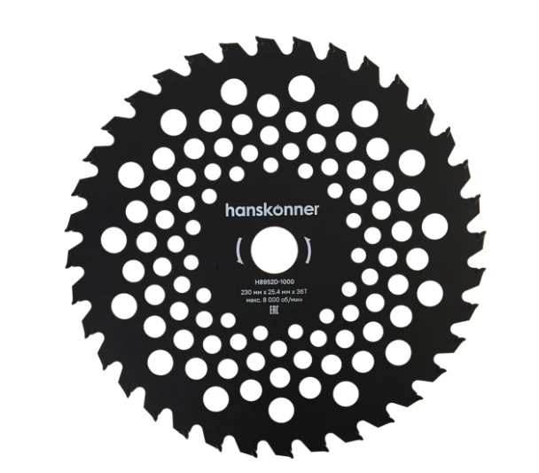 Hanskonner Фреза для бензотрим., Standard 230мм x 25,4x36, с тверд. Напайк., H8952D-1000