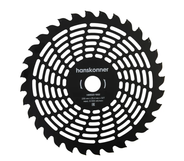 Hanskonner Фреза для бензотрим., Ultra Light 230мм x 25,4x32, с тверд. Напайк., H8952D-1002