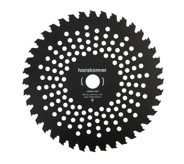 Hanskonner Фреза для бензотрим., Sickle 255мм x 25,4x40, с тверд. Напайк., H8952D-1004