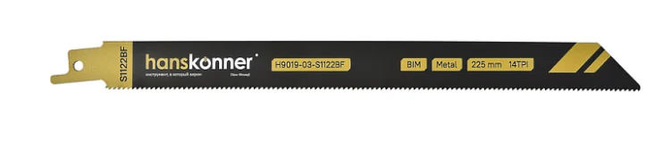 Hanskonner Полотно для сабельной пилы по метал 225/1,8мм (толс лист/труб/проф) H9019-03-S1122BF