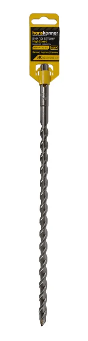Hanskonner Бур SDS+ 10х310 HIGH SPEED плоский резец U спираль H9019-F10-310