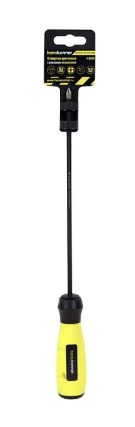 Hanskonner Отвертка крестовая 1x200 АЛМАЗН. НАКОНЕЧ, твердость 59 HRC, S2, HK1040-16-PH1-200