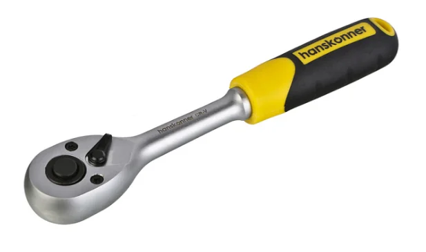 Hanskonner Ключ-трещотка, квадрат 1/4", 90 зуб, с быстрым сбросом, CrV, HK1045-17-14