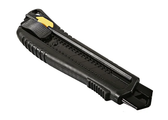 Hanskonner Нож 25мм, обрезиненный корпус, быстрая разблокировка, лезвие SK2 0.7мм, HK1076-08-03