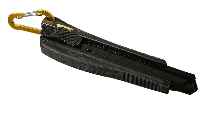 Hanskonner Нож 18мм, обрезиненный корпус, быстрая разблокировка, лезвие SK2 1.0мм, HK1076-08-04