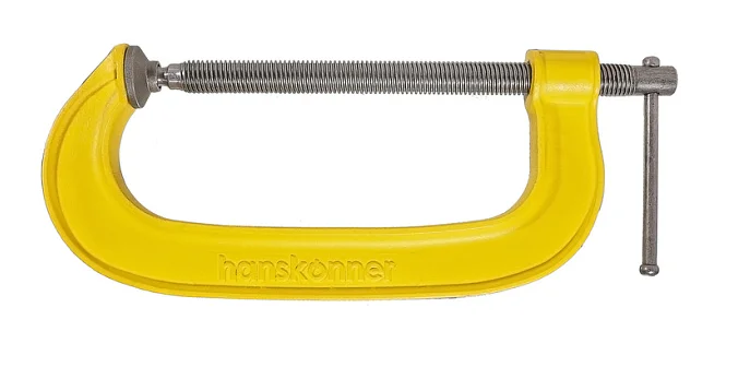 Hanskonner Струбцина G-образная, 200 мм / 8'', чугун, оксидированный винт, HK1078-01-200