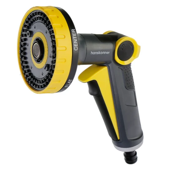 Hanskonner Пистолет д/полива 6 ФУНКЦИЙ + фитинг аквастоп, метал, HK3015-25-6AS