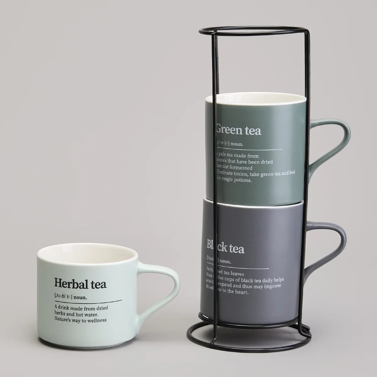 Lefard Набор Кружек 3шт На Метал.подставке 250/320/400мл 756-472