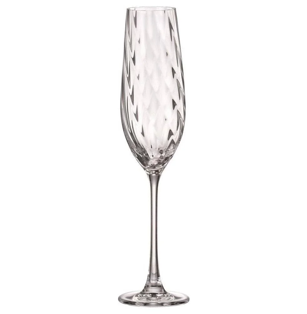 BOHEMIA Набор бокалов для шампанского CORA OPTIC, 260 мл (2 шт) 91L/1SJ70/0/00000/260-264