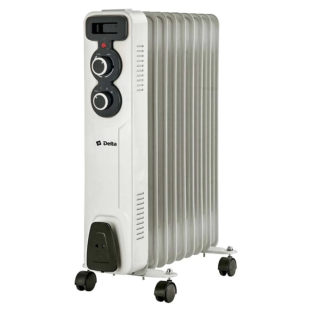 DELTA Обогреватель масляный D11-9 2000 Вт, 9 секций, светло-серый