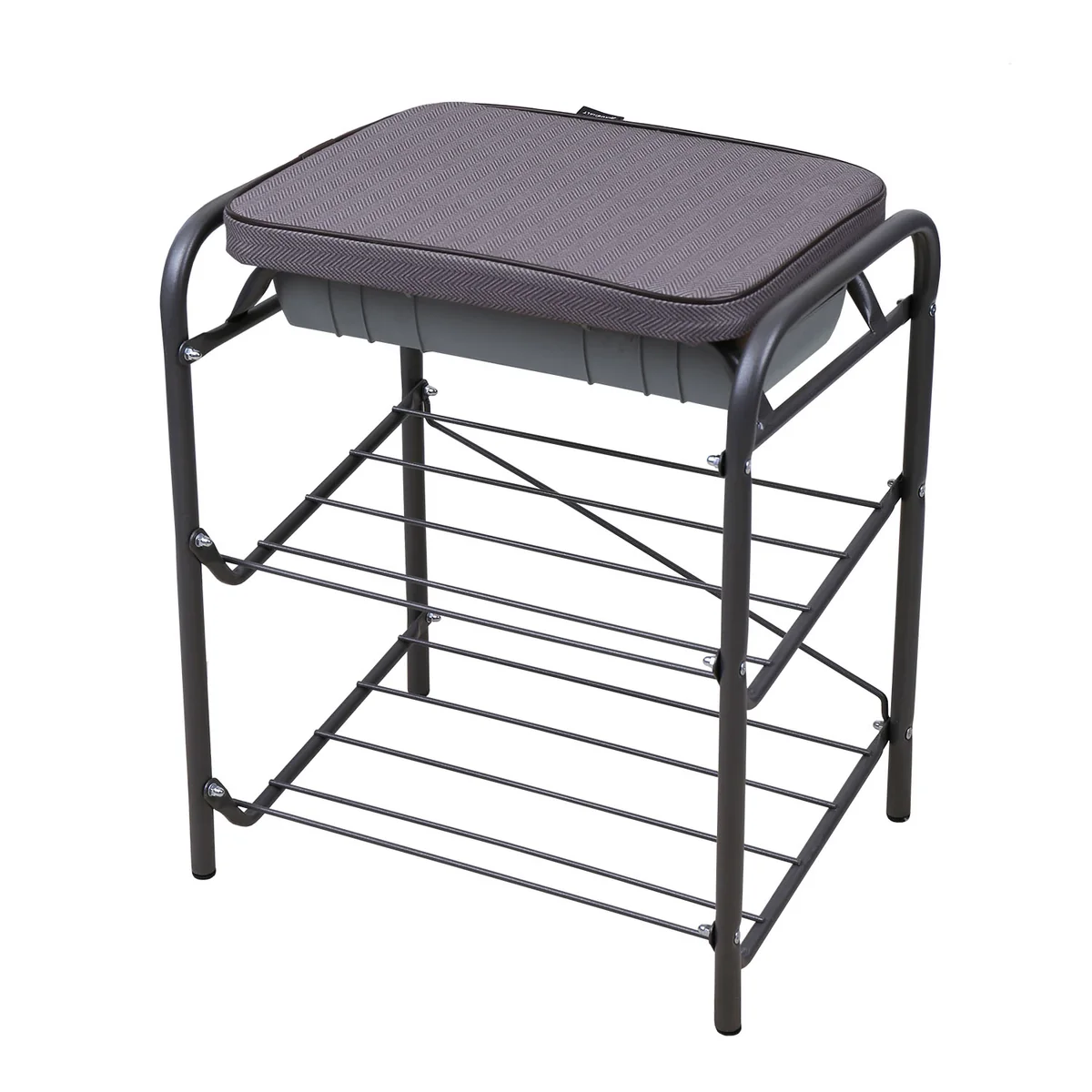 НИКА Банкетка Haushalt НБ1/Н в елочку/темно-серый