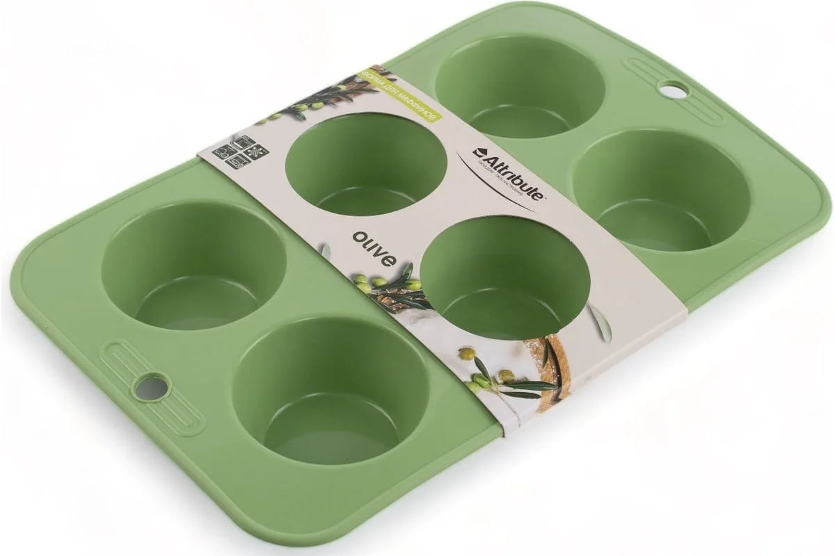 ATTRIBUTE Форма для маффинов силиконовая OLIVE 6 ячеек ABO026