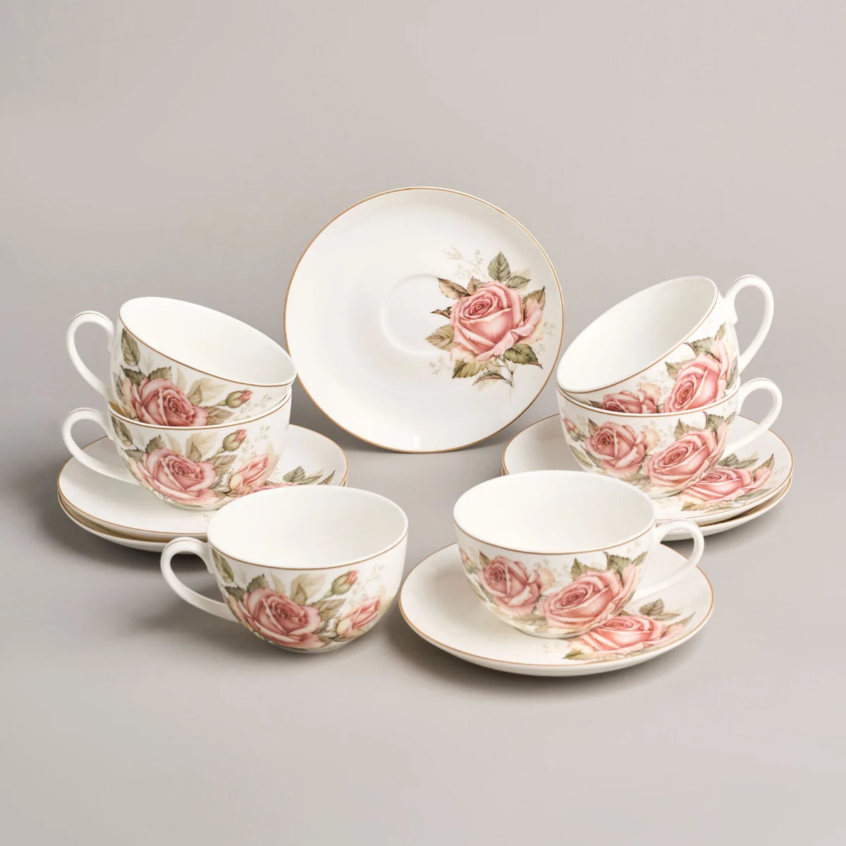 Lefard Чайный Набор Корейская Роза На 6 Пер. 12 Пр. 300 Мл 590-680