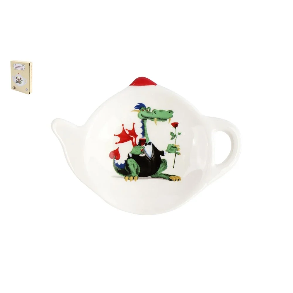 КОРАЛЛ Подставка под чайный пакетик Дракон с розой ZFC090-53