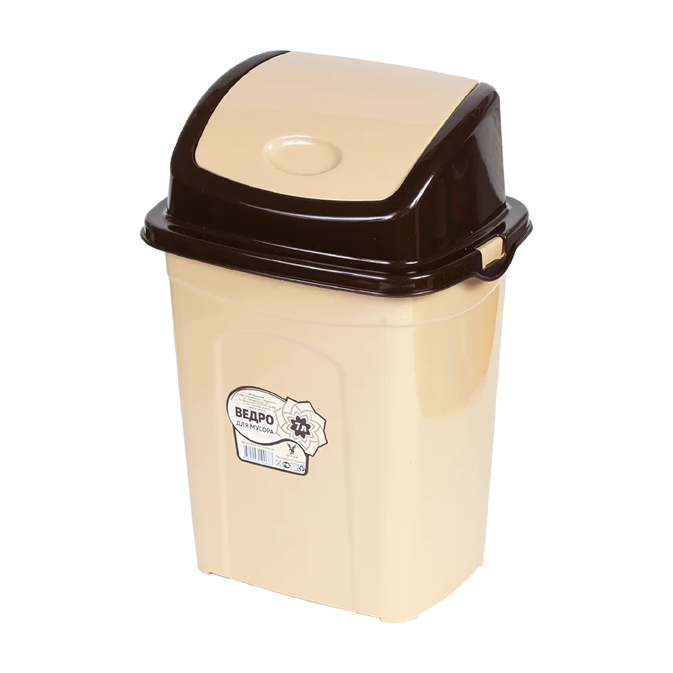 АР ПЛАСТ Ведро для мусора 7 л. БЕЖЕВОЕ 02030