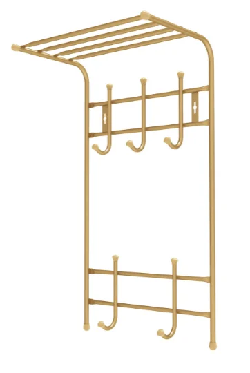 НИКА Вешалка настенная с полкой 2-х ярусная ВПТ5/З золото