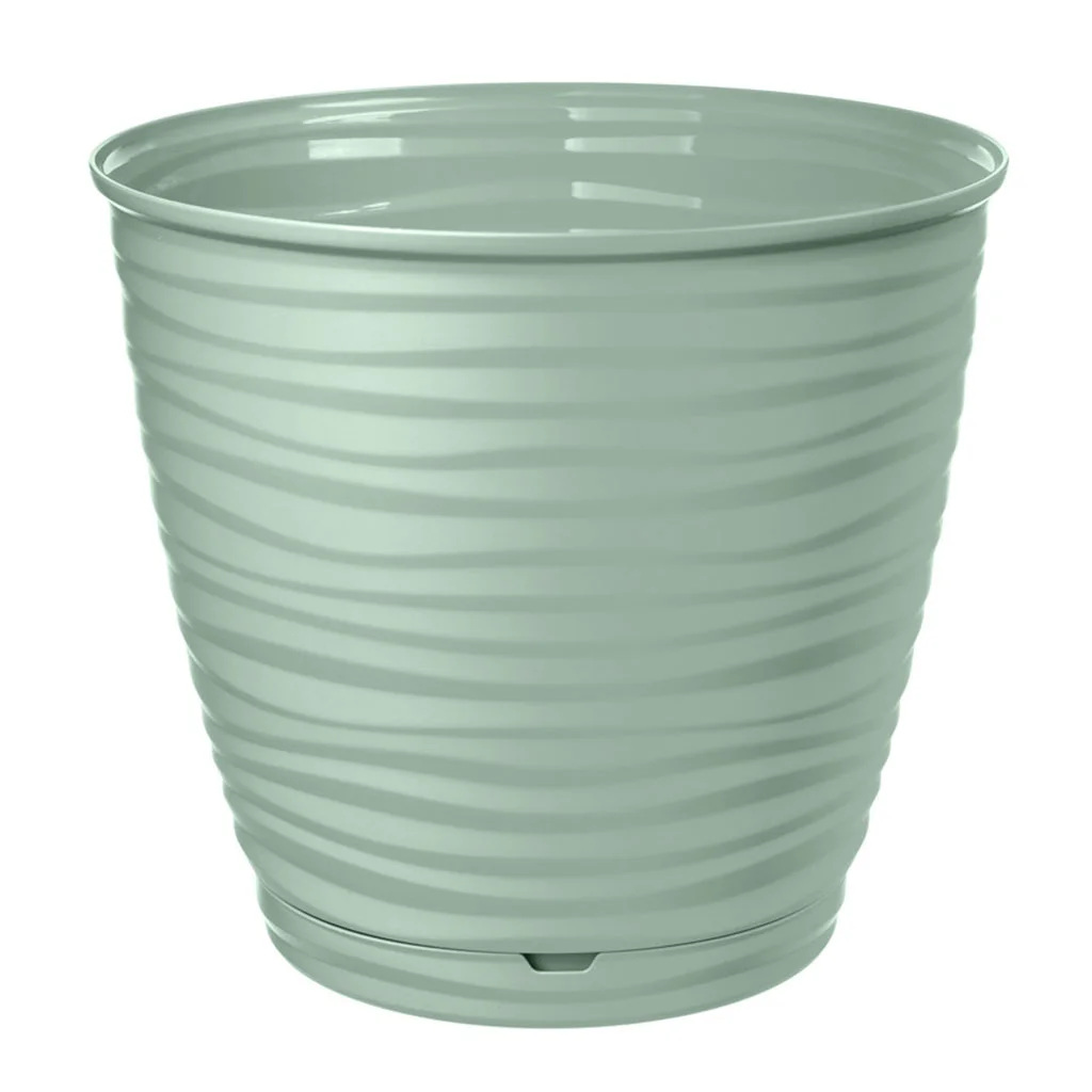 Delta Горшок для цветов Saffron 177 мм, 2,6 л, с поддоном 221610217/03 (светло-зеленый)