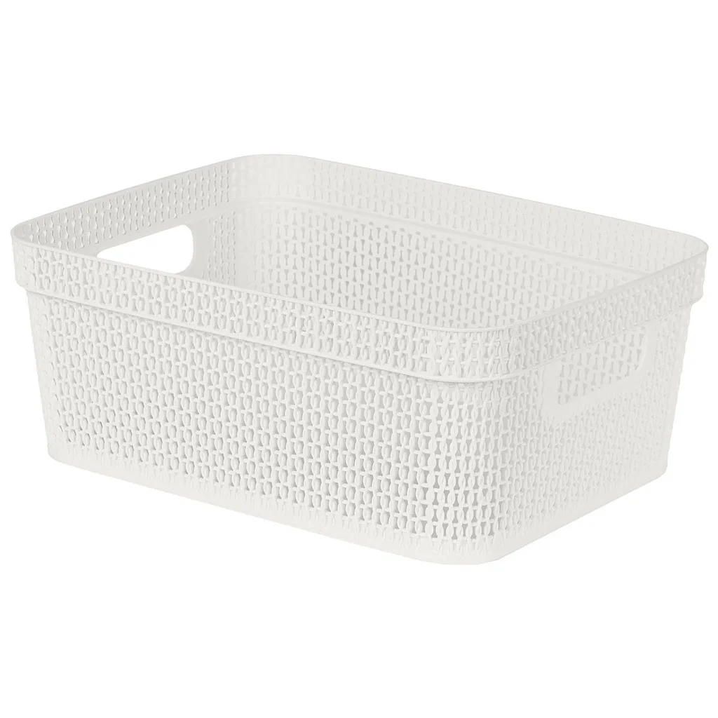 Delta Корзина для хранения Keeplex Ajur с ручками 11 л, 36,5×27×14,1 см KL411410048 белое облако