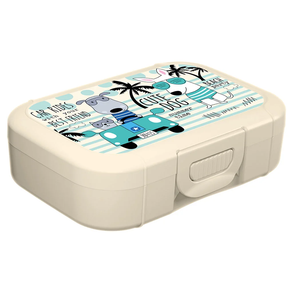 DELTA Ланч-бокс детский 0,85 л с декором "Cute Dog" (светло-бежевый) 221502325/01