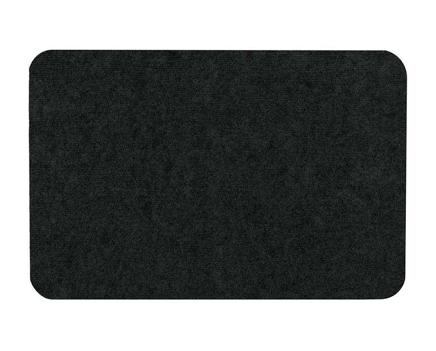 Vortex Коврик 40*60 см SLIM ЧЕРНЫЙ влаговпитывающий ребристый без борта, подложка tpr 24386