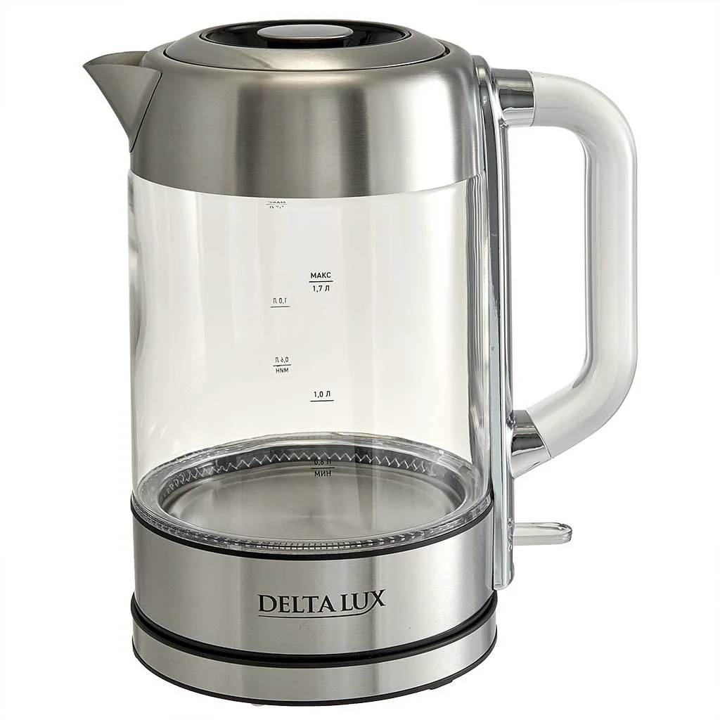 DELTA Чайник электрический 2200 Вт, 1,7 л LUX DE-1026