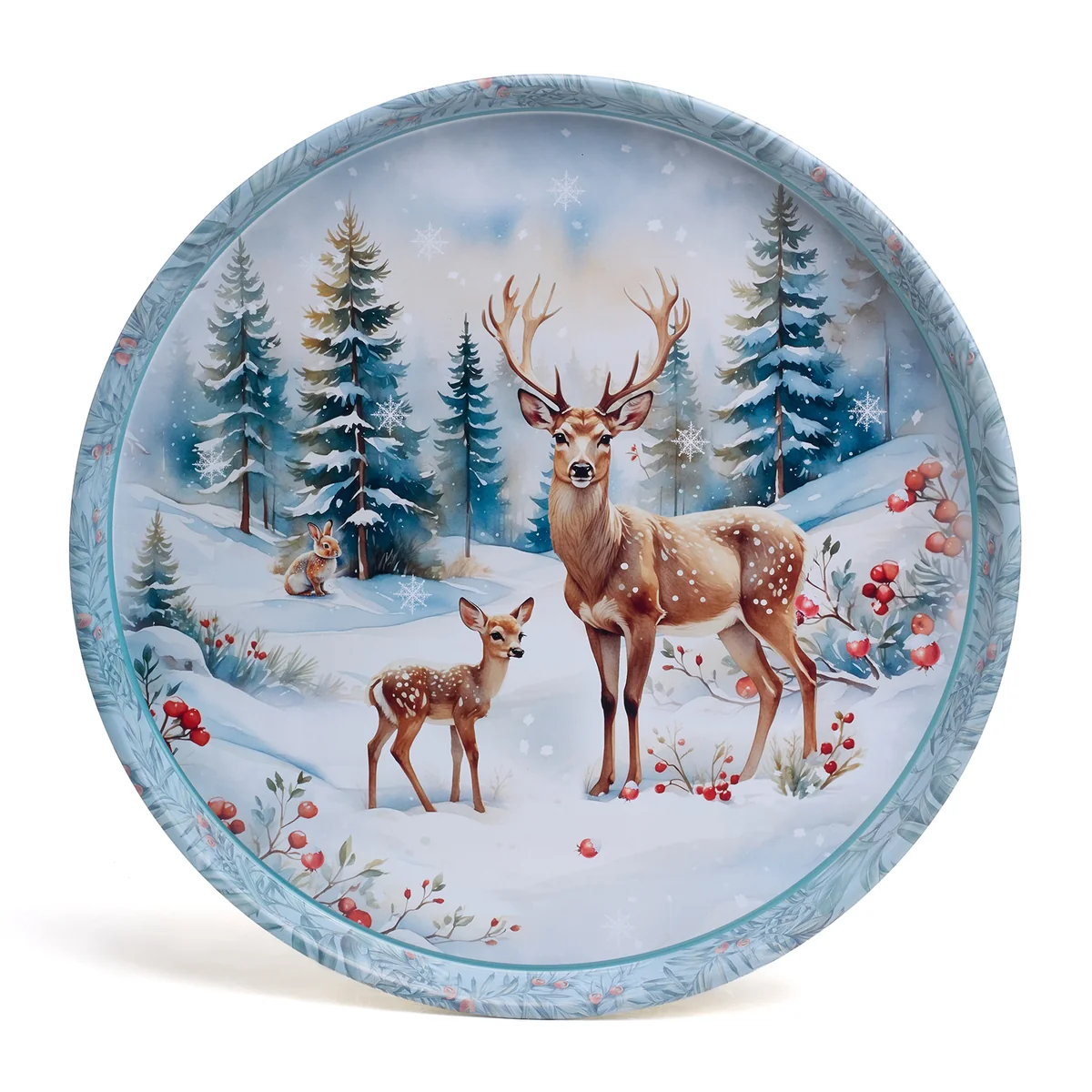 Lefard Поднос сервировочный Agness ЗИМНЯЯ СКАЗКА 33*2,1 см. 898-242