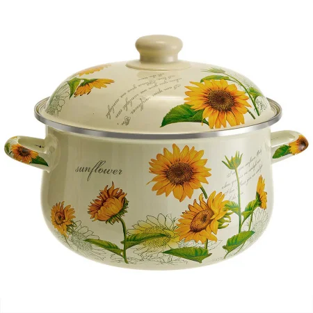 METALLONI Кастрюля 5,0 л, EM-1514 "Подсолнухи"