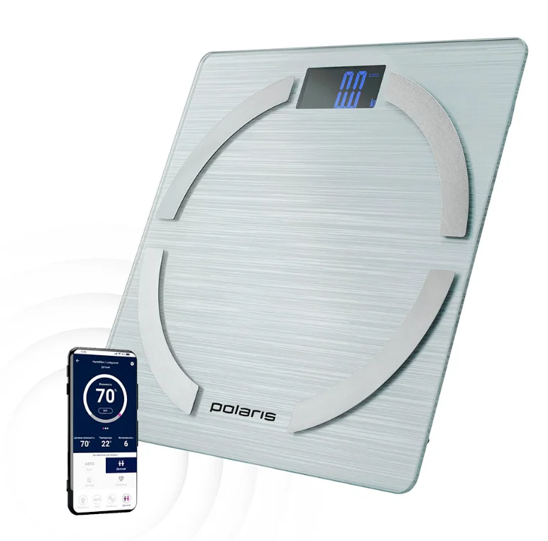 Polaris Весы напольные электронные PWS 1886 IQ Home серебряный