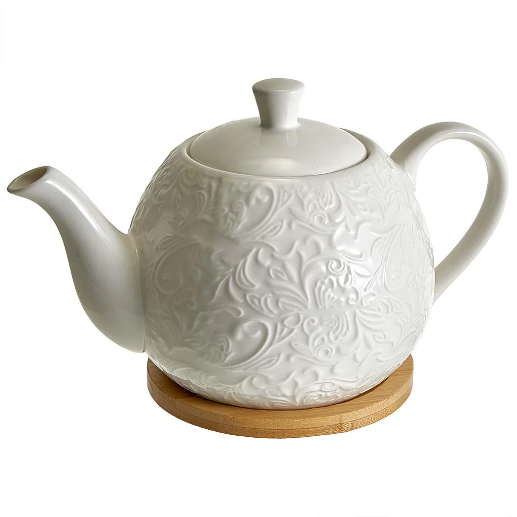 ALPENKOK Заварочный чайник (1000 мл) на бамбуковой подставке AK5-0033