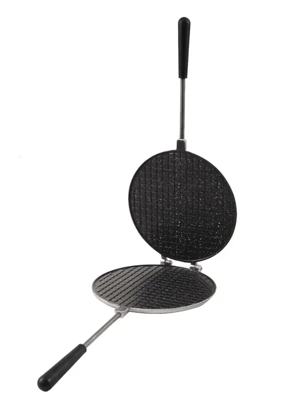 Кукмара Форма для выпечки Вафельница 20 см с антипригарным покрытием (темный мрамор) фмт04а