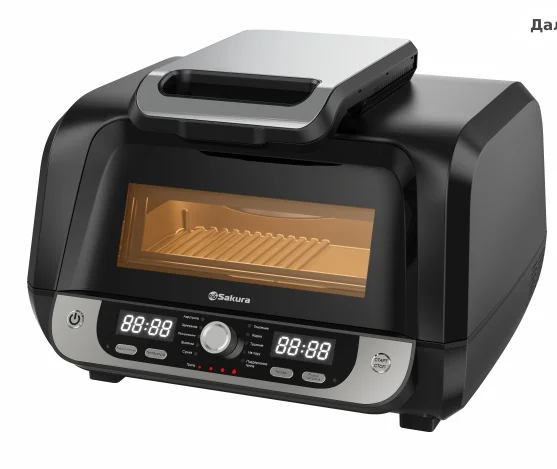 Sakura Аэрогриль SA-7683BK Premium 12в1 10л 2 тэна 24ч таймер