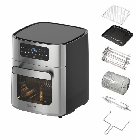 Sakura Аэрогриль SA-7686 12л таймер, 8 программ