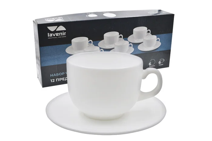 Lavenir Набор чайный (12пр.) 210 мл CB210-12 WHITE
