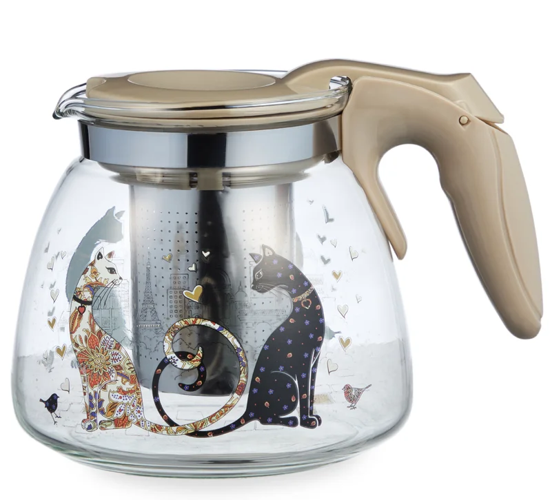Lefard Заварочный Чайник Agness С Фильтром Парижские Коты 900 Мл. 885-118