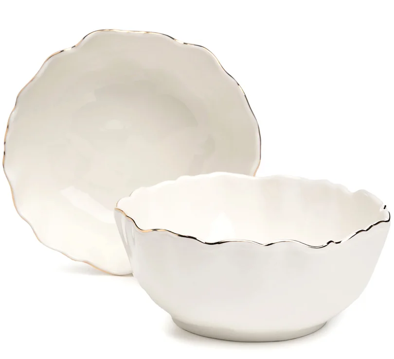 Lefard Набор Салатников Charm 2 Шт. 5*6 См 600 Мл (С Золотой Линией) 779-360