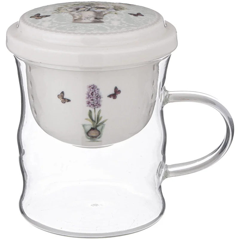 Lefard Кружка Стеклянная С Фарфоровым Ситом 420 Мл 87-321